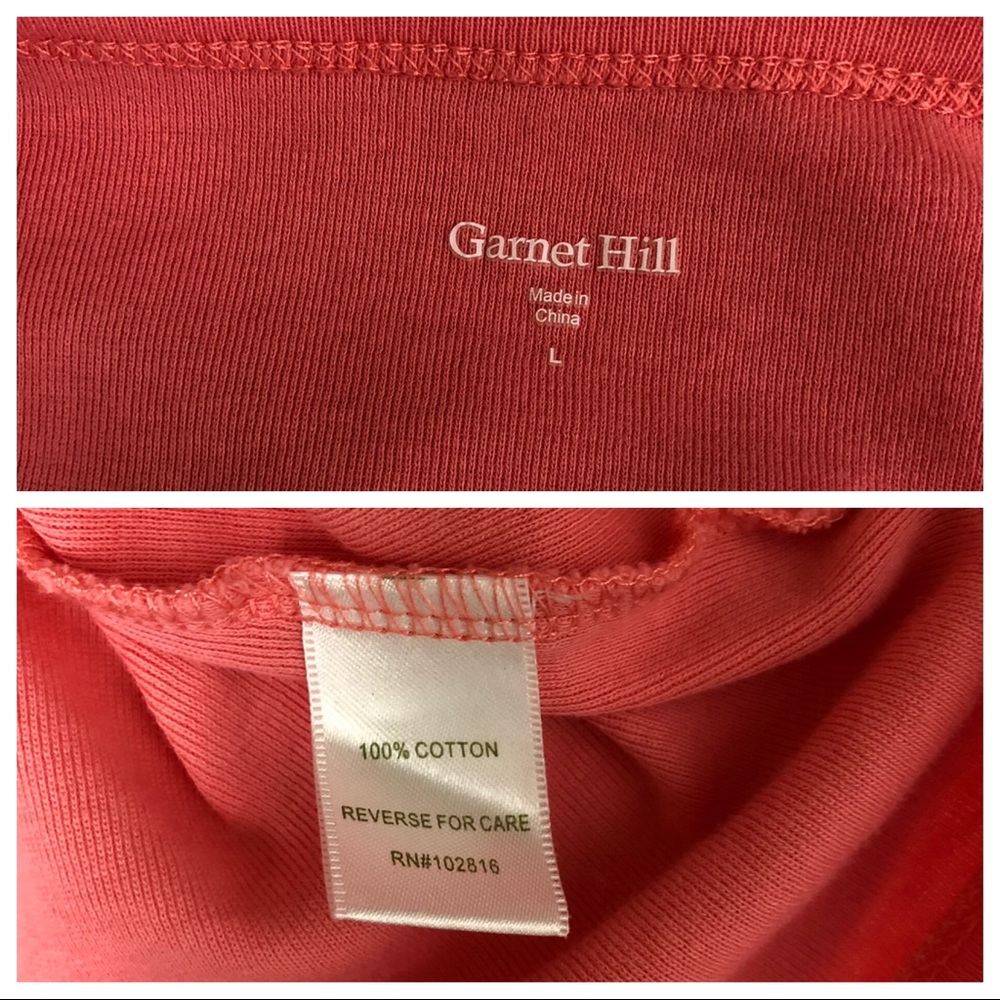 Garnet Hill Cotton Layering T- Shirt Top - Picture 5 of 7